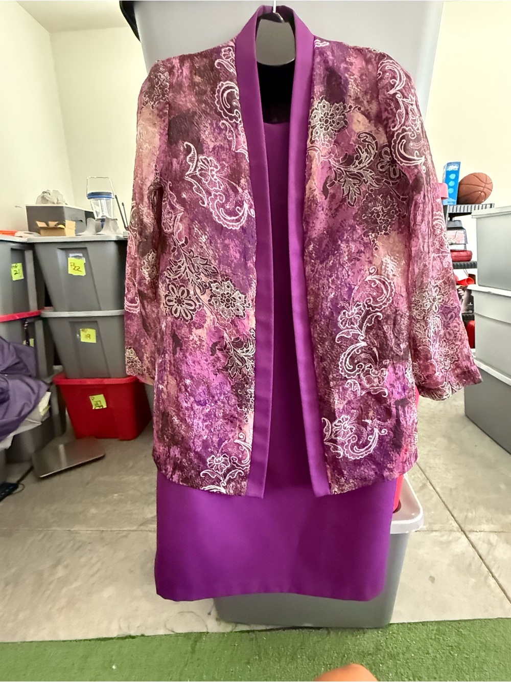 Women’s Purple Patterned Open Jacket mp49